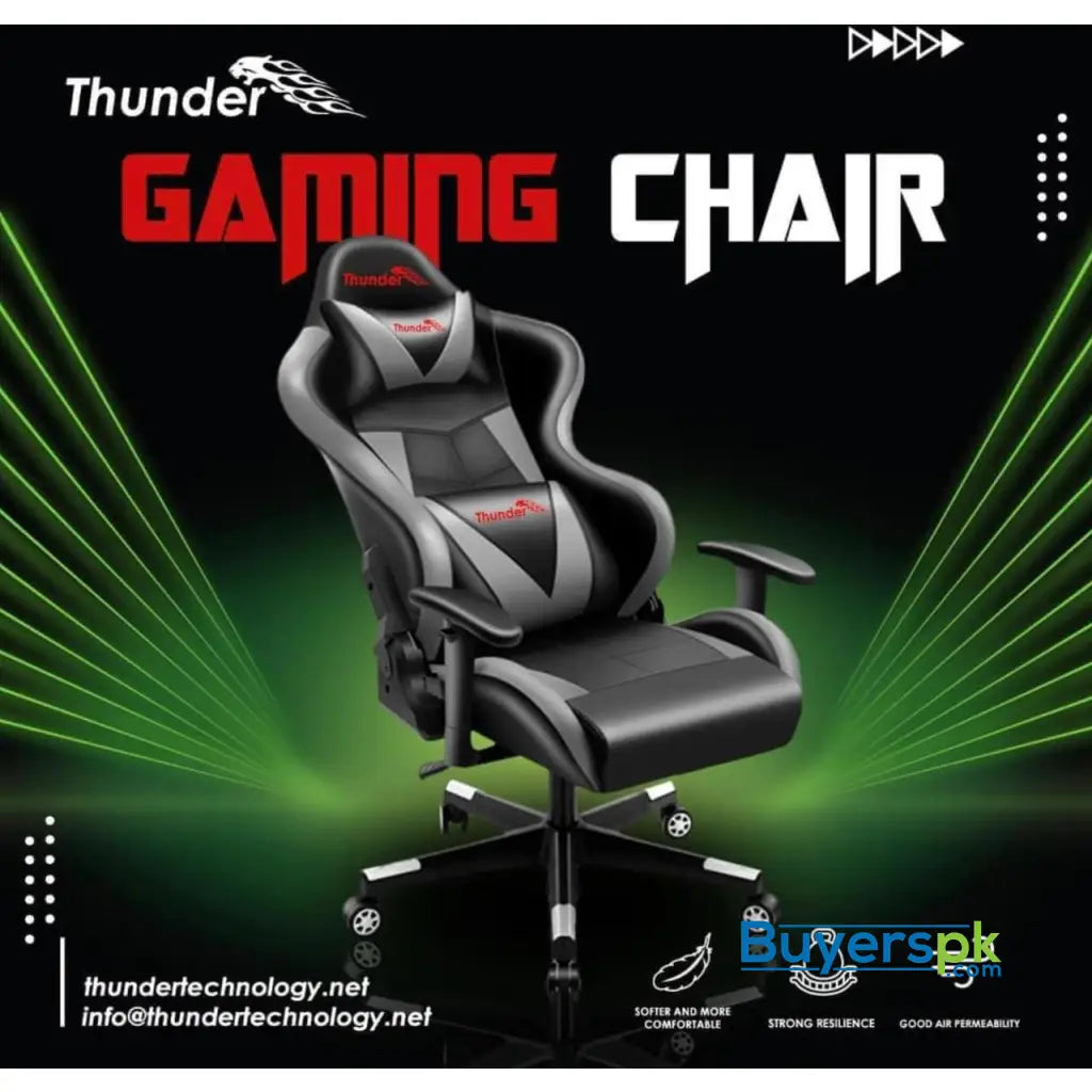 Thunder Gaming Chair Grey Price in Pakistan | BuyersPK – BuyersPK.com