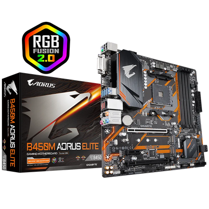 GIGABYTE Motherboard B450M AORUS Elite Dual M2 DDR4