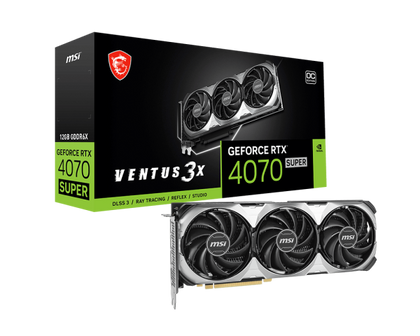 MSI Graphic Card RTX 4070 Super 12GB OC Ventus 3x