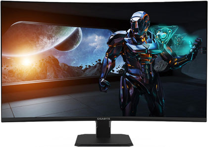 Gigabyte LED Monitor GS32QC 31.5 Inch QHD 1440p 165Hz 1ms FreeSync Premium Curved