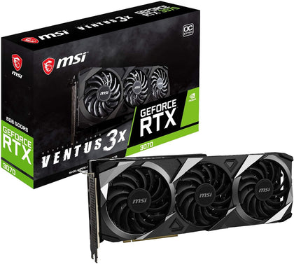 MSI Graphic Card RTX 3070 8GB VENTUS 3X Used