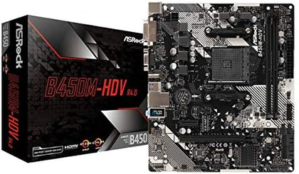 ASRock Motherboard B450M-HDV R4.0 AM4