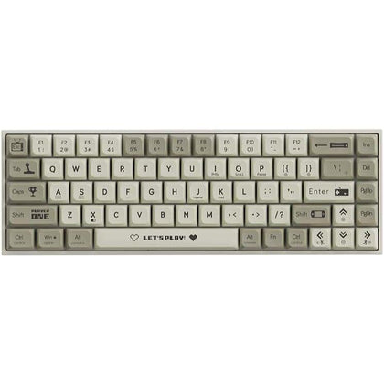 AJAZZ Keyboard AK680 Mechanical Gaming Keyboard Wired White Grey