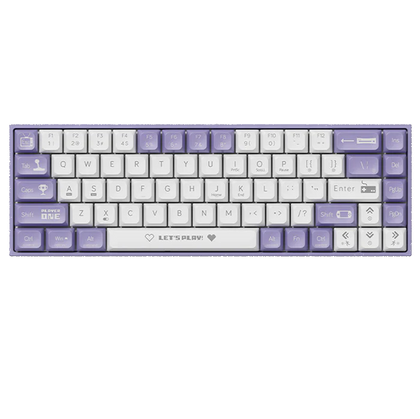 AJAZZ Keyboard AK680 Mechanical Gaming Keyboard Wired Purple/White