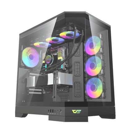 DarkFlash Casing DQX90 Gaming Full Black