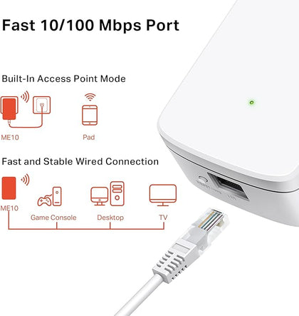 MERCUSYS WiFi Extender Booster ME10 N300Mbps