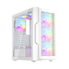 1st player Casing T7 ARGB Mid-Tower ATX White 4 Pre installed Fan