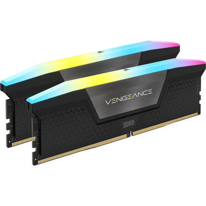 Corsair Ram Desktop VENGEANCE RGB 32GB (2x16GB) DDR5 6400MHz Black