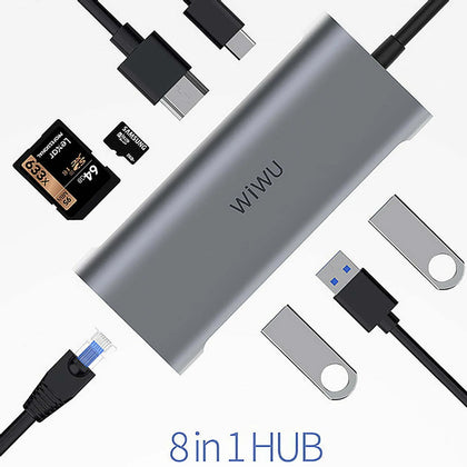 WIWU Converter Alpha 831HRT 8 in 1 Type-C