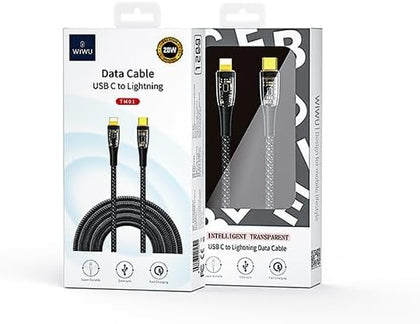 WIWU Data Cable TM01 20W PD Type-C To Lightning 1.2m - Black