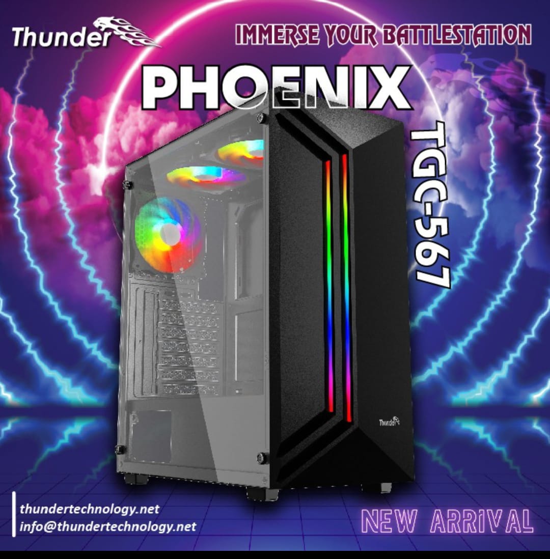 Thunder Casing Phoenix TGC 567 3 RGB Fans Price in Pakistan – BuyersPK.com