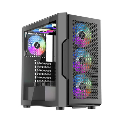 1st player Casing T7 ARGB Mid-Tower ATX Black 4 Pre installed Fan