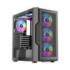 1st player Casing T7 ARGB Mid-Tower ATX Black 4 Pre installed Fan