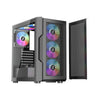 1st player Casing T7 ARGB Mid-Tower ATX Black 4 Pre installed Fan