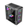 1st player Casing T7 ARGB Mid-Tower ATX Black 4 Pre installed Fan