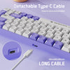 AJAZZ Keyboard AK680 Mechanical Gaming Keyboard Wired Purple/White