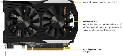 ZOTAC Graphic Card GTX 1050ti 4gb OC GDDR5 USED