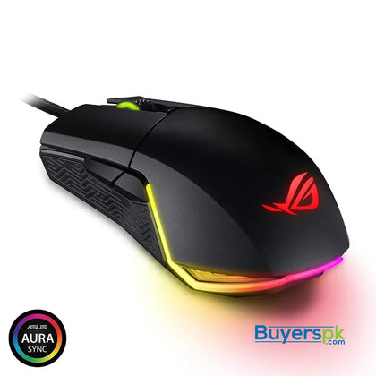 ASUS ROG Pugio Gaming Mouse Aura RGB USB Wired Optical Ergonomic Ambidextrous Gaming Mouse - Mouse