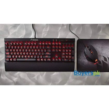 CORSAIR K70 LUX Mechanical Gaming Keyboard - Backlit Red LED - USB Passthrough & Media Controls - Linear & Quiet - Cherry MX Red - Keyboard