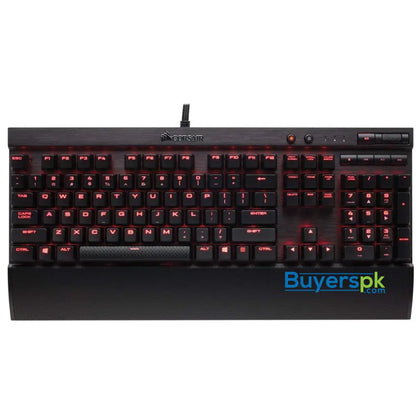 CORSAIR K70 LUX Mechanical Gaming Keyboard - Backlit Red LED - USB Passthrough & Media Controls - Linear & Quiet - Cherry MX Red - Keyboard