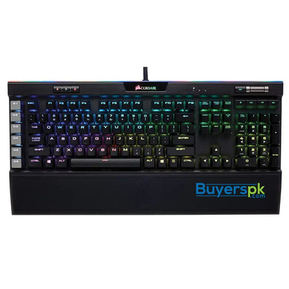 CORSAIR K95 RGB PLATINUM Mechanical Gaming Keyboard - 6x Programmable Macro Keys - USB Passthrough & Media Controls - Fastest Cherry MX