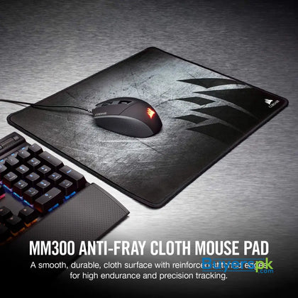 Corsair MM300 Anti-Fray Cloth Gaming Mouse Mat-Medium (CH-9000106-WW) - Mouse Pad