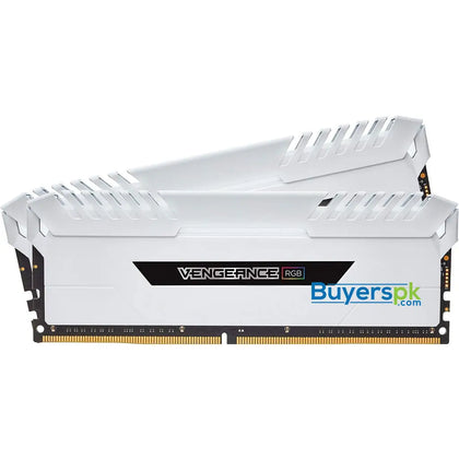 Corsair Vengeance RGB 16 GB (2 x 8 GB) DDR4 3000 MHz C15 XMP 2.0 Enthusiast RGB LED Illuminated Memory Kit - White - RAM