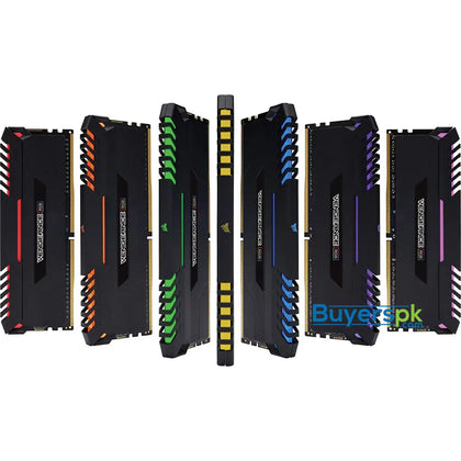 Corsair Vengeance RGB 16 GB (2 x 8 GB) DDR4 3000 MHz C15 XMP 2.0 Enthusiast RGB LED Illuminated Memory Kit - Black - RAM