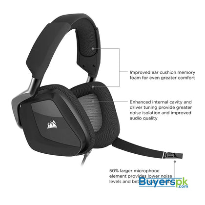 CORSAIR Void Pro CA-9011154-NA Dolby 7.1 Surround Sound Premium Gaming Headaset (Carbon) - Headset