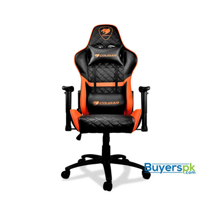 Cougar Armor One Black and Orange Gaming Chair with Reclining Height Adjustment - Price in Pakistan