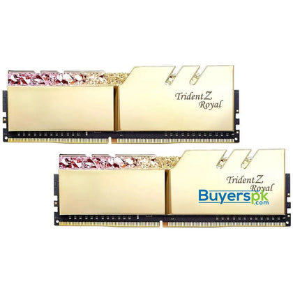 G.SKILL Trident Z Royal RGB 32GB (2x16GB) 288-Pin DDR4 3000 MHz - Gold F4-3000C16D-32GTRG - RAM