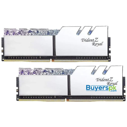 G.SKILL Trident Z Royal RGB 32GB (2x16GB) 288-Pin DDR4 3000 MHz - Silver F4-3000C16D-32GTRS - RAM