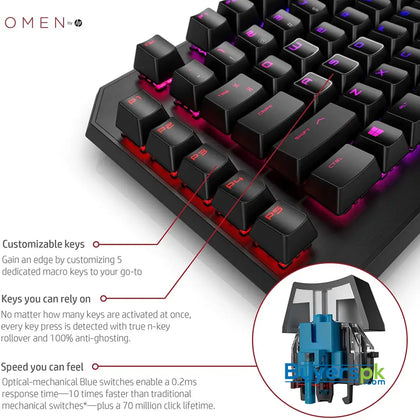 Hp Omen Sequencer Mechanical Optical Gaming Keyboard - Price in Pakistan