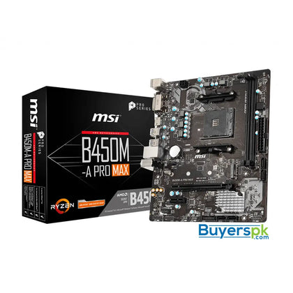 Msi B450m-a Pro Max Amd Micro Atx Am4 Motherboard - Price in Pakistan