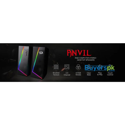 Redragon Gs520 Anvil Rgb Desktop Speakers - Speaker Price in Pakistan