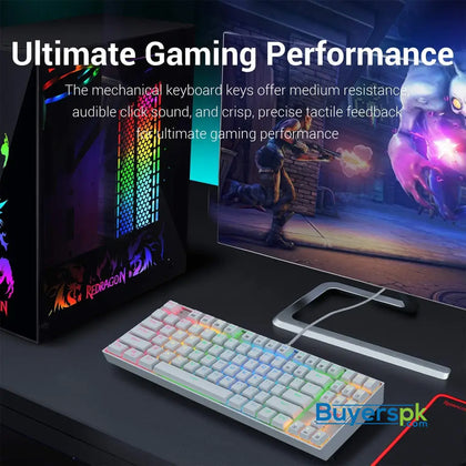 Redragon Kumara K552w-rgb Mechanical Gaming Keyboard - Blue Switches - White - Price in Pakistan