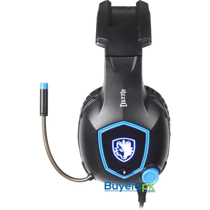 Sades Dazzle Sa 905 Blue Gaming Headset 50mm Speakers to Deliver Rich Sound Virtual 7.1 Surround - Price in Pakistan