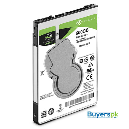 Seagate BarraCuda Mobile Hard Drive 500GB SATA 6Gb/s 128MB Cache 2.5-Inch 7mm (ST500LM030) 2 Yrs Warranty - Hard Drive