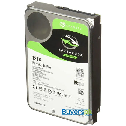 Seagate BarraCuda Pro Internal Hard Drive SATA HDD 12TB 6GB/s 256MB Cache 3.5-Inch (ST12000DM0007) 5 Yrs Warranty - Hard Drive