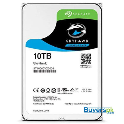 Seagate SkyHawk 10TB Surveillance Hard Drive - SATA 6Gb/s 256MB Cache 3.5-Inch Internal Drive (ST10000VX0004) 3 Yrs Warranty - Hard Drive