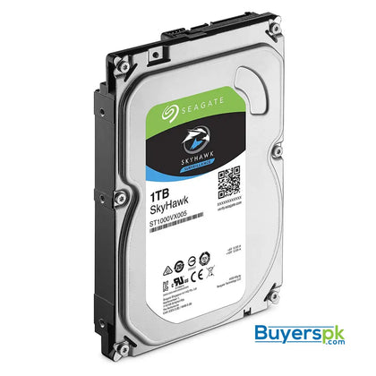 Seagate SkyHawk 1TB Surveillance Hard Drive - SATA 6Gb/s 64MB Cache 3.5-Inch Internal Drive (ST1000VX005) 3 Yrs Warranty - Hard Drive