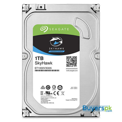 Seagate SkyHawk 1TB Surveillance Hard Drive - SATA 6Gb/s 64MB Cache 3.5-Inch Internal Drive (ST1000VX005) 3 Yrs Warranty - Hard Drive