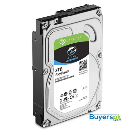 Seagate SkyHawk 3TB Surveillance Hard Drive - SATA 6Gb/s 64MB Cache 3.5-Inch Internal Drive (ST3000VX010) 3 Yrs Warranty - Hard Drive