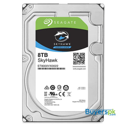 Seagate SkyHawk 8TB Surveillance Hard Drive - SATA 6Gb/s 256MB Cache 3.5-Inch Internal Drive (ST8000VX0022) 3 Yrs Warranty - Hard Drive