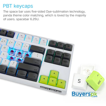 Sk87s Panda (gk1 Keycaps) Switches: Brown - gaming keyboard Price in Pakistan