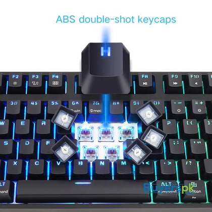 Sk87s White (abs Keycaps) Switches: Red - gaming keyboard Price in Pakistan