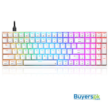 Sk96s White (abs Keycaps) Switches: Brown - gaming keyboard Price in Pakistan