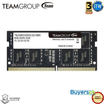 Teamgroup Ram 8gb Ddr4 3200mhz 8x1 - RAM Price in Pakistan