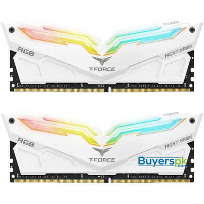 Teamgroup T-force Nighthawk Rgb White Ddr4 3600mhz 16gb (8gbx2) (tf2d416g3600hc18edc01) Ram - RAM Price in Pakistan