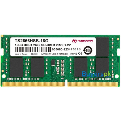 Transcend Laptop Ram 16gb Ts2666hsh-16g - RAM Price in Pakistan